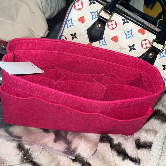 Purse Organizer Insert, Felt Purse Organizer in pink - Picture 6 of 8